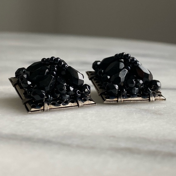 Black Bead Signed Shoe Clips - Picture 2 of 11